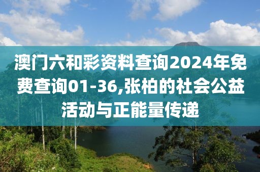 澳门六和彩资料查询2024年免费查询01-36,张柏的社会公益活动与正能量传递