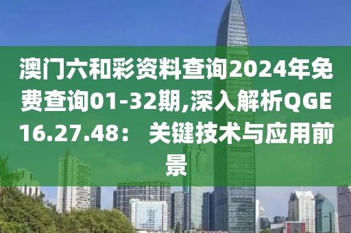 澳门六和彩资料查询2024年免费查询01-32期,深入解析QGE16.27.48： 关键技术与应用前景