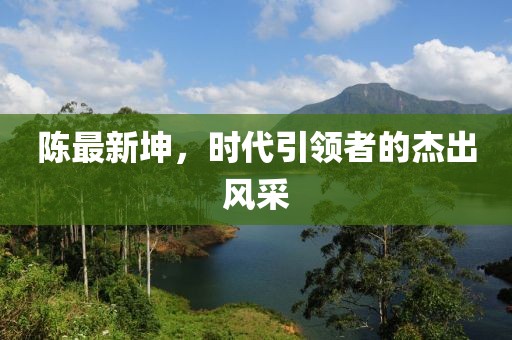 陈最新坤，时代引领者的杰出风采