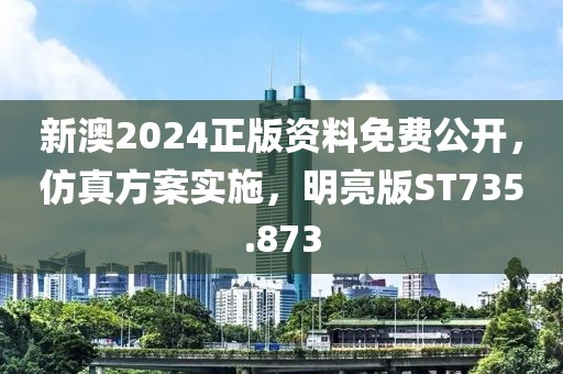 新澳2024正版资料免费公开，仿真方案实施，明亮版ST735.873