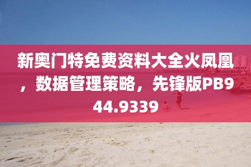 新奥门特免费资料大全火凤凰，数据管理策略，先锋版PB944.9339