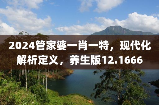 2024管家婆一肖一特，现代化解析定义，养生版12.1666