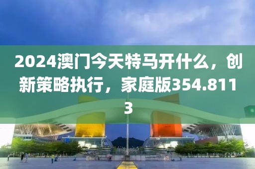 2024澳门今天特马开什么，创新策略执行，家庭版354.8113
