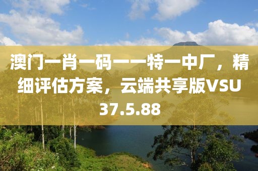 澳门一肖一码一一特一中厂，精细评估方案，云端共享版VSU37.5.88