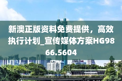 新澳正版资料免费提供，高效执行计划_宣传媒体方案HG9866.5604
