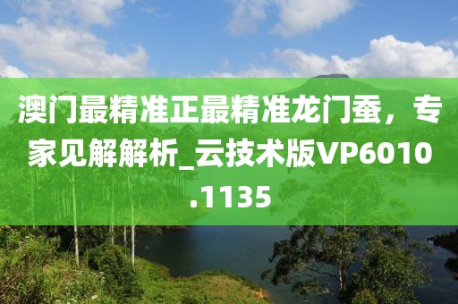 澳门最精准正最精准龙门蚕，专家见解解析_云技术版VP6010.1135