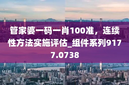 管家婆一码一肖100准，连续性方法实施评估_组件系列9177.0738