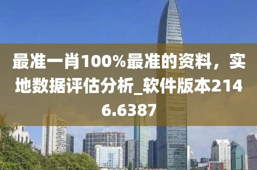 最准一肖100%最准的资料，实地数据评估分析_软件版本2146.6387