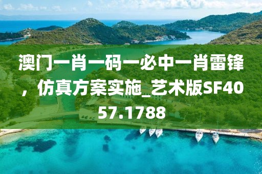 澳门一肖一码一必中一肖雷锋，仿真方案实施_艺术版SF4057.1788