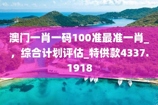 澳门一肖一码100准最准一肖_，综合计划评估_特供款4337.1918