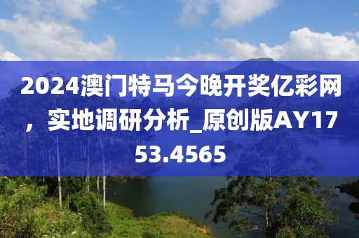 2024澳门特马今晚开奖亿彩网，实地调研分析_原创版AY1753.4565