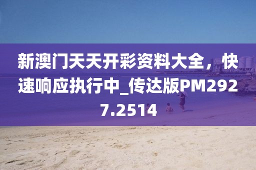 新澳门天天开彩资料大全，快速响应执行中_传达版PM2927.2514