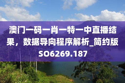 澳门一码一肖一特一中直播结果，数据导向程序解析_简约版SO6269.187