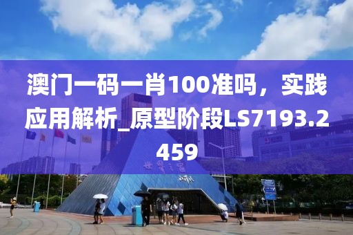 澳门一码一肖100准吗，实践应用解析_原型阶段LS7193.2459