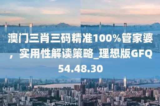 澳门三肖三码精准100%管家婆，实用性解读策略_理想版GFQ54.48.30