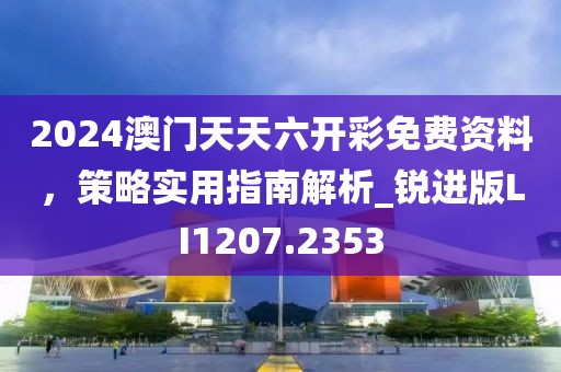 2024澳门天天六开彩免费资料，策略实用指南解析_锐进版LI1207.2353
