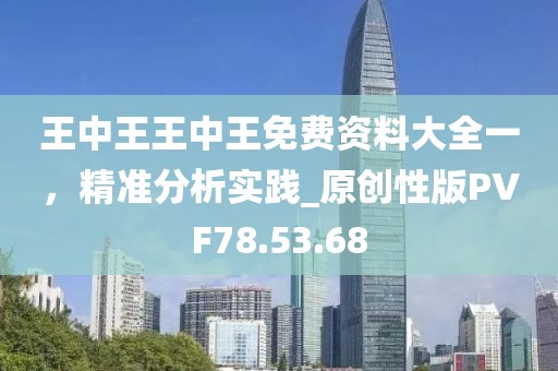 王中王王中王免费资料大全一，精准分析实践_原创性版PVF78.53.68