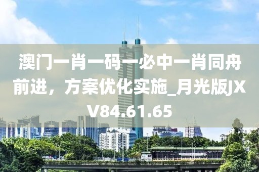 澳门一肖一码一必中一肖同舟前进，方案优化实施_月光版JXV84.61.65