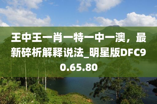 王中王一肖一特一中一澳，最新碎析解释说法_明星版DFC90.65.80