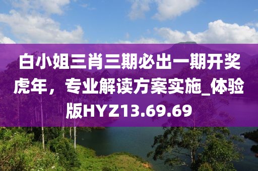 白小姐三肖三期必出一期开奖虎年，专业解读方案实施_体验版HYZ13.69.69