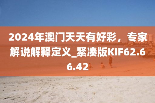 2024年澳门天天有好彩，专家解说解释定义_紧凑版KIF62.66.42