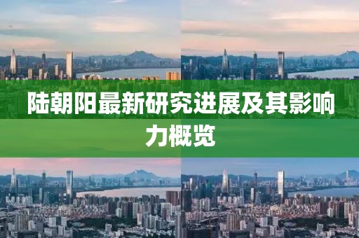 陆朝阳最新研究进展及其影响力概览