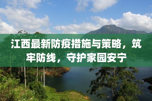 江西最新防疫措施与策略，筑牢防线，守护家园安宁