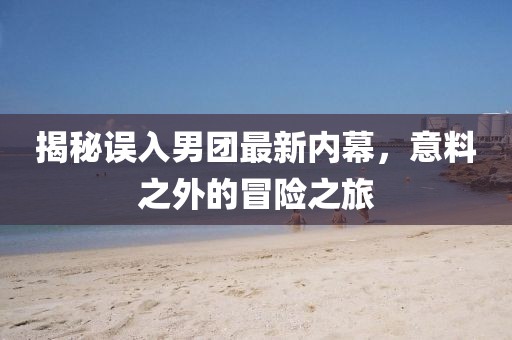 揭秘误入男团最新内幕，意料之外的冒险之旅