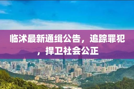 临沭最新通缉公告，追踪罪犯，捍卫社会公正