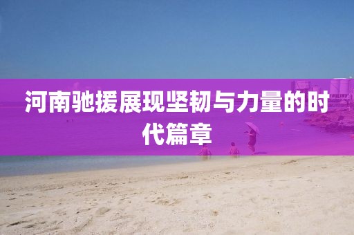 河南驰援展现坚韧与力量的时代篇章