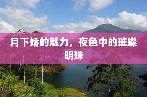 月下娇的魅力，夜色中的璀璨明珠