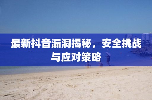 最新抖音漏洞揭秘，安全挑战与应对策略