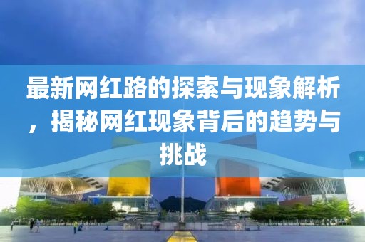 最新网红路的探索与现象解析，揭秘网红现象背后的趋势与挑战