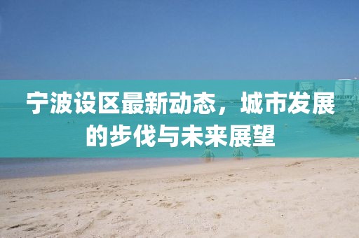 宁波设区最新动态，城市发展的步伐与未来展望