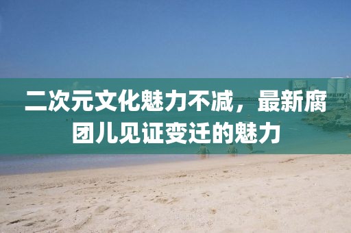 二次元文化魅力不减，最新腐团儿见证变迁的魅力