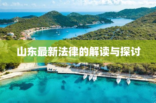 山东最新法律的解读与探讨