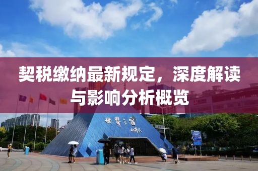 契税缴纳最新规定，深度解读与影响分析概览