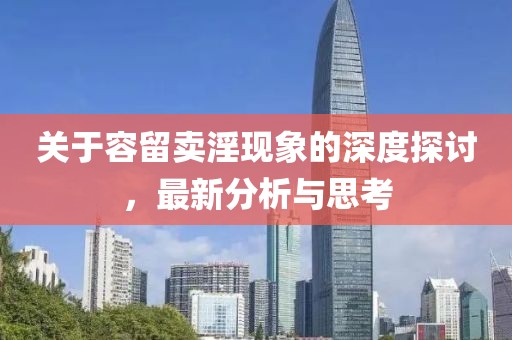 关于容留卖淫现象的深度探讨，最新分析与思考