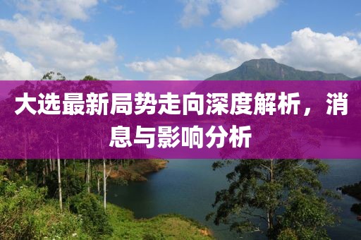 大选最新局势走向深度解析，消息与影响分析