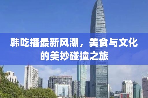 韩吃播最新风潮，美食与文化的美妙碰撞之旅