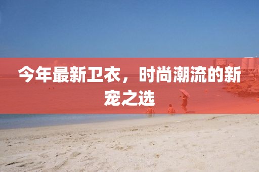 今年最新卫衣，时尚潮流的新宠之选