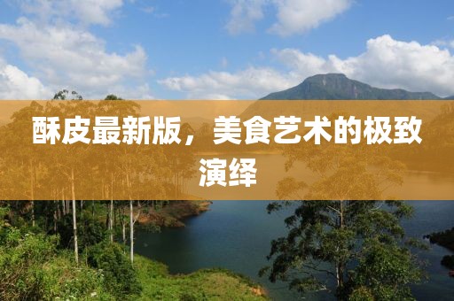 酥皮最新版，美食艺术的极致演绎