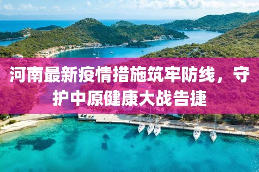 河南最新疫情措施筑牢防线，守护中原健康大战告捷