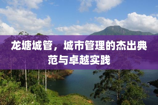 龙塘城管，城市管理的杰出典范与卓越实践