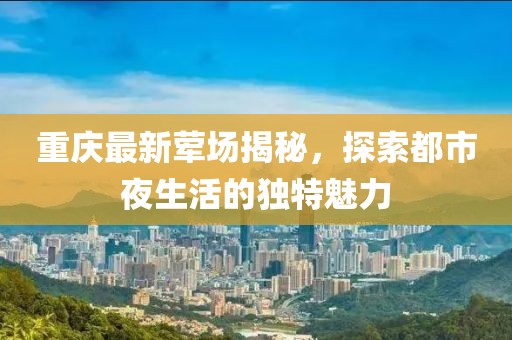 重庆最新荤场揭秘，探索都市夜生活的独特魅力