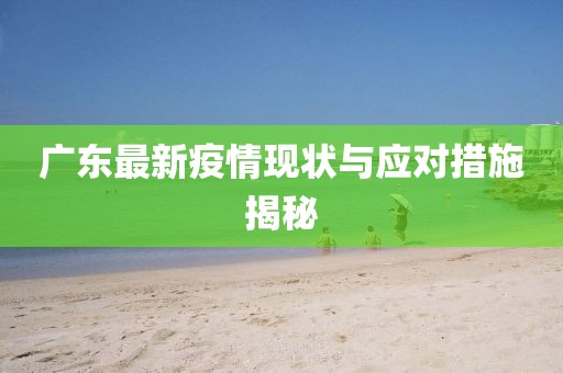 广东最新疫情现状与应对措施揭秘