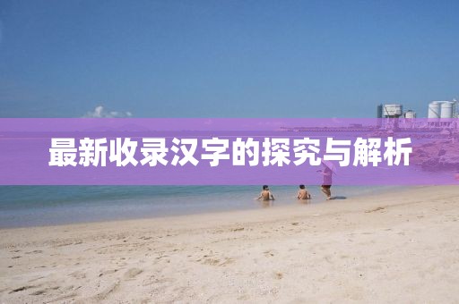 最新收录汉字的探究与解析