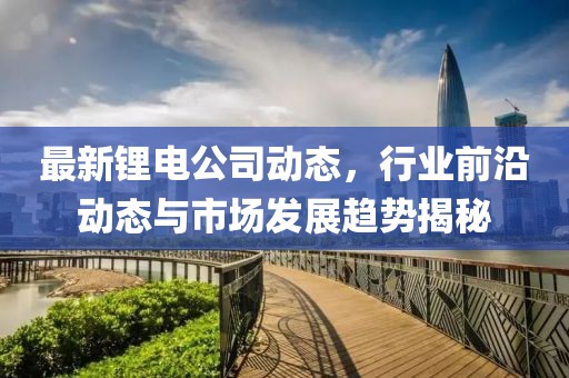 最新锂电公司动态，行业前沿动态与市场发展趋势揭秘
