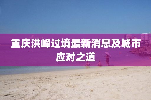 重庆洪峰过境最新消息及城市应对之道