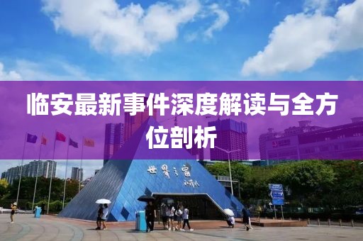 临安最新事件深度解读与全方位剖析